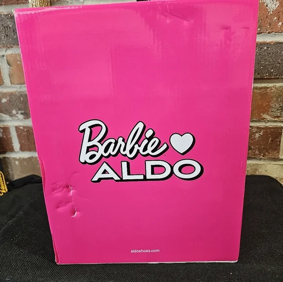 Barbie  Tessy clear pink stilettos with rhinestones by Aldo size 6.5 - Picture 4 of 8